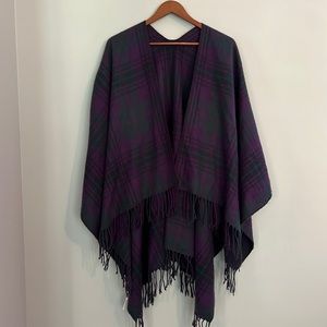 Purple and Green Plaid Shawl